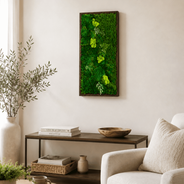 18x36 in moss art in living room 18x36 in moss art in living room