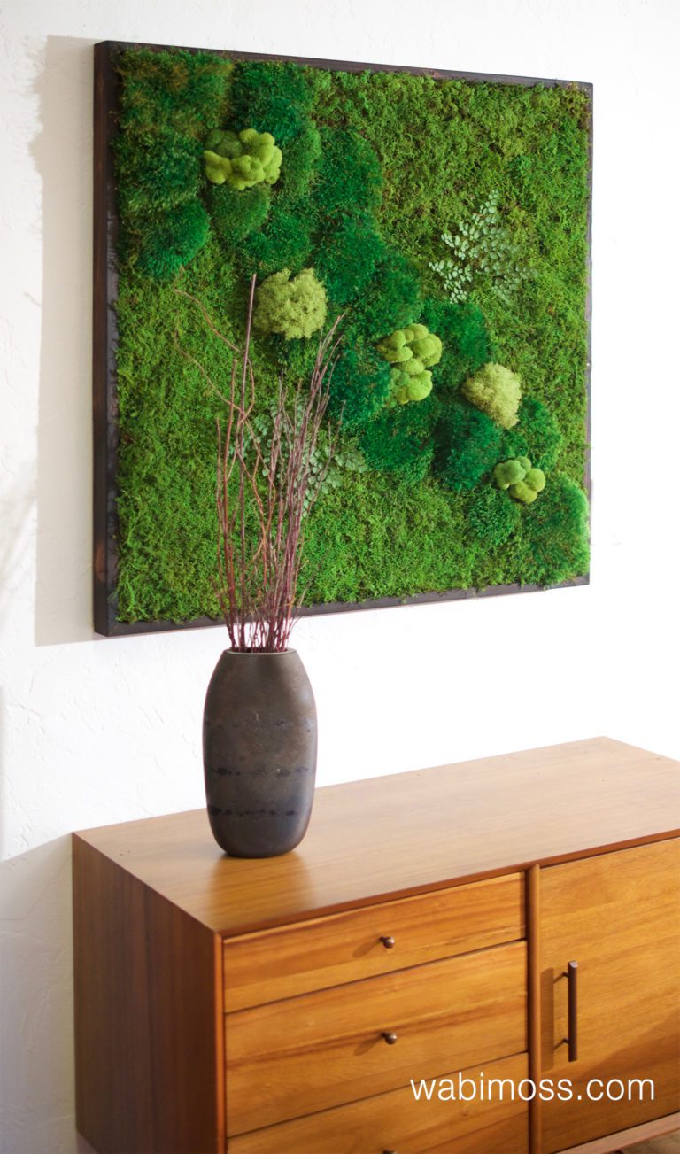 36×36 moss wall art
