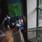 Large collage in a resturant