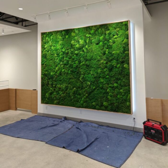A large format moss artwork