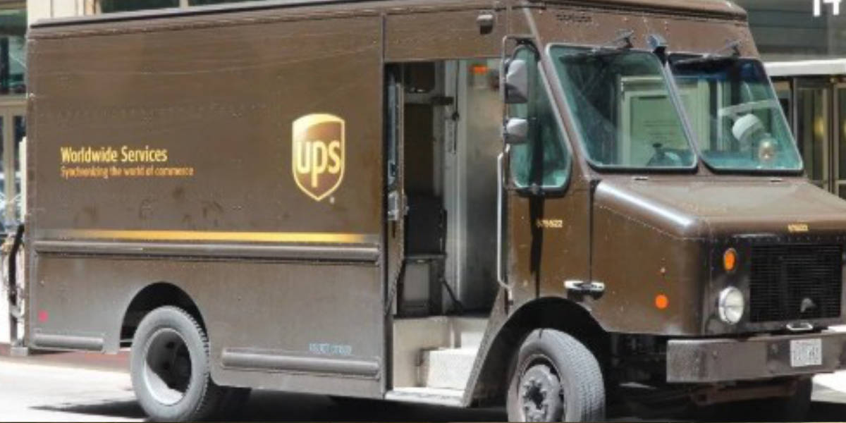 UPS truck shiping moss