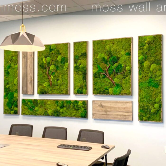 Wood and moss and manzanita collage