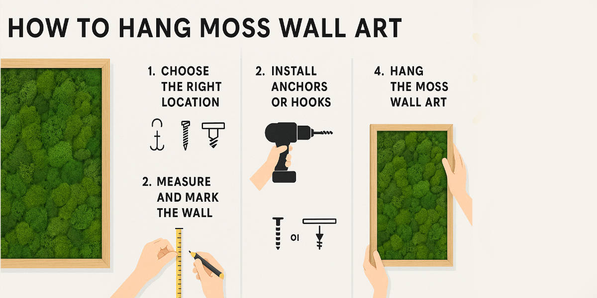 How to Hang moss wall art